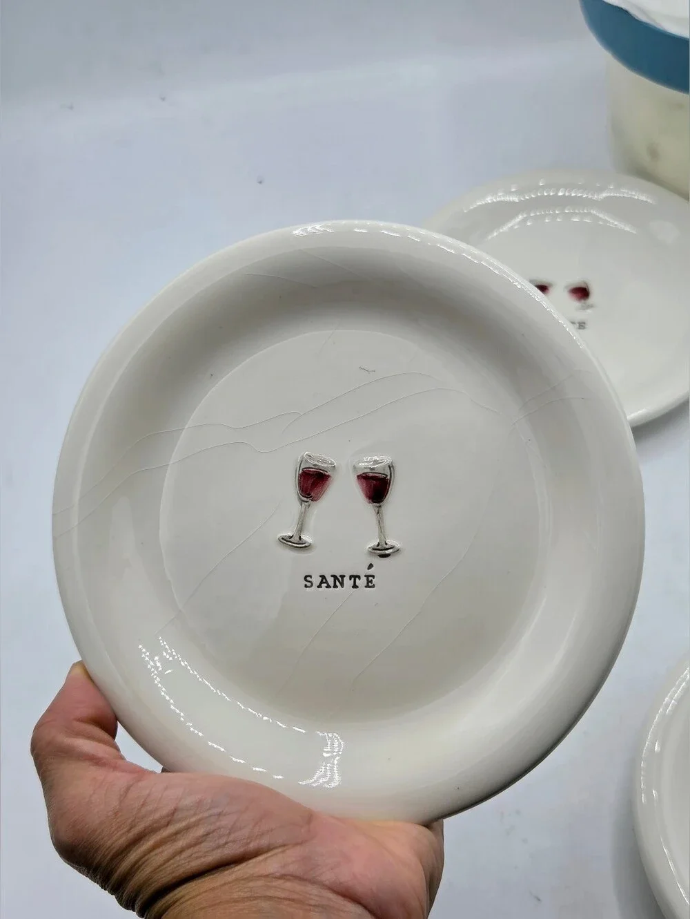 Williams Sonoma Cheers Appetizer Plates Set of 6 Multilingual Vintage 2004